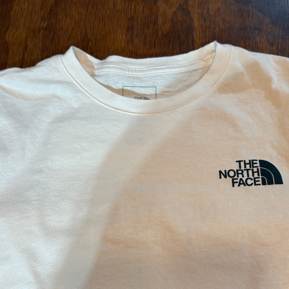 The North Face White Tee with Black Logo